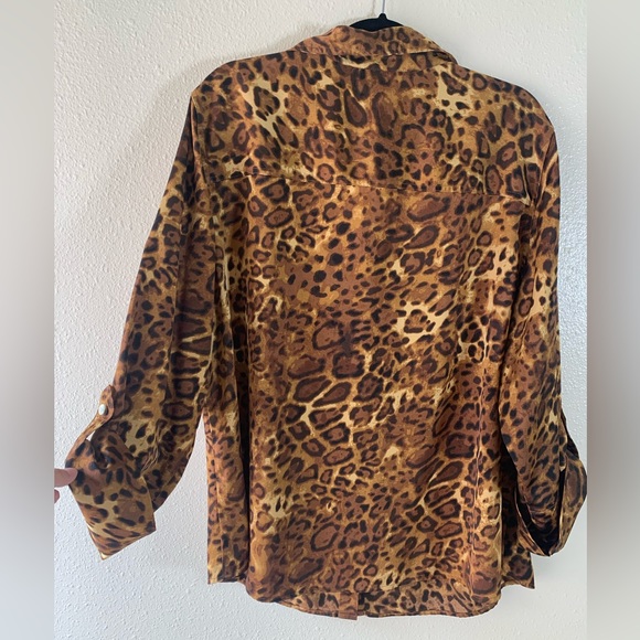 Ruby Rd. Woman brand leopard blouse top. - Picture 3 of 6